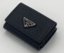 【施工事例】プラダ サフィアーノ トライアングルロゴ三つ折り財布を美しく守る｜コーティング滋賀・草津