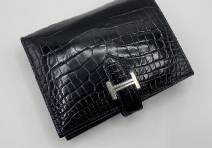 HERMÈS(エルメス) ベアン コンパクト クロコダイル